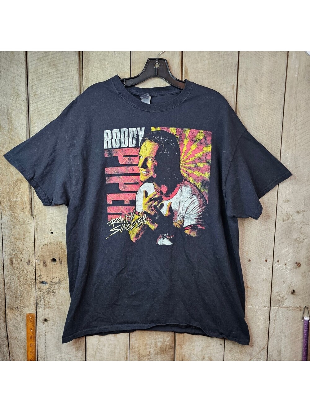 Roddy Piper Rowdy Since '54 Wrestling T-Shirt Black XL Hot Rod Merch Gildan
